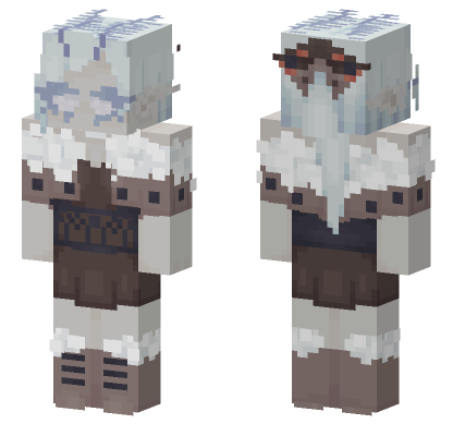 Winter Fox Outfit Minecraft Bedrock skin