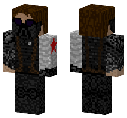 Winter Soldier Suit Minecraft Bedrock skin
