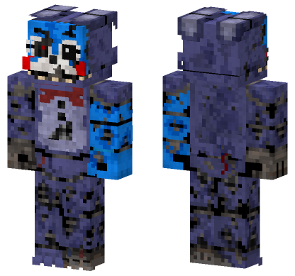 Withered Bonnie Toy Bonnie Parts Minecraft Bedrock skin