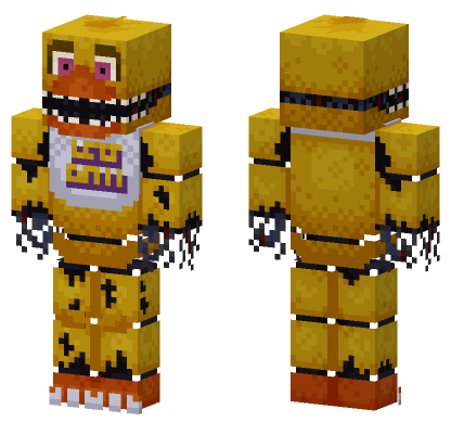 Withered Chica Minecraft Bedrock skin