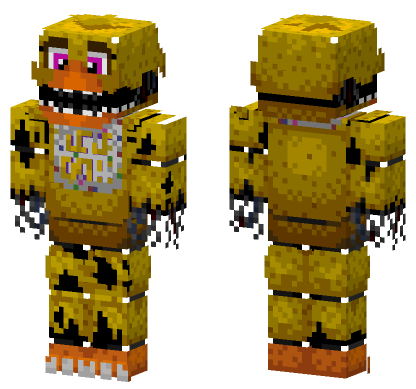 Withered Chica Minecraft Bedrock skin