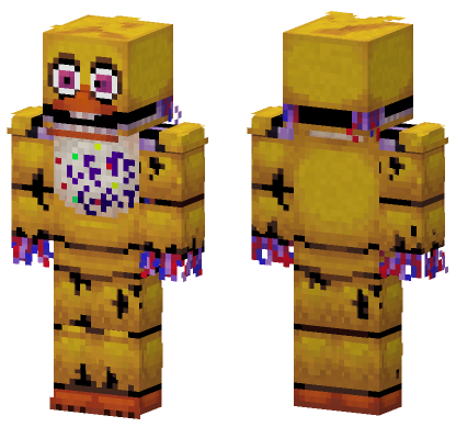 Withered Chica FNAF Minecraft Bedrock skin