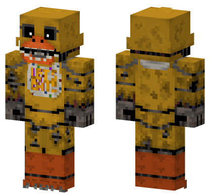 Withered Chica Renewed Minecraft Bedrock skin