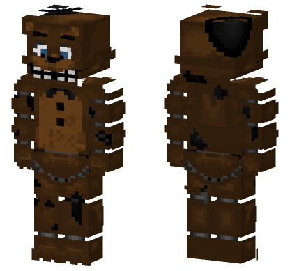 Withered Freddy FNAF Skin Minecraft Bedrock skin