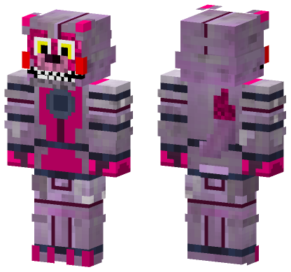 Withered Funtime Foxy Minecraft Bedrock skin
