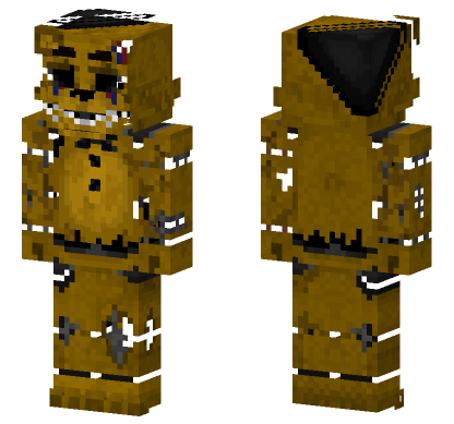 Withered Golden Freddy Minecraft Bedrock skin