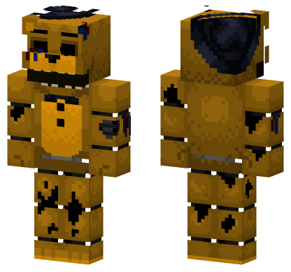 Withered Golden Freddy Minecraft Bedrock skin