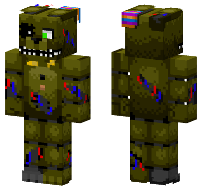 Withered Plushtrap Minecraft Bedrock skin