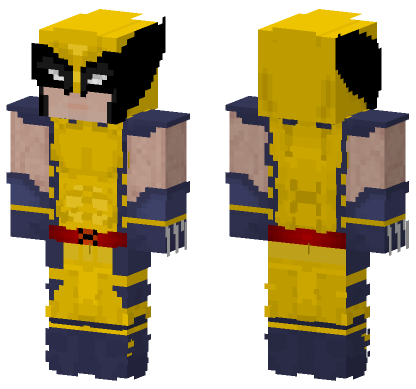 Wolverine Marvel Comics Minecraft Bedrock skin
