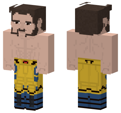 Wolverine Shirtless Minecraft Bedrock skin