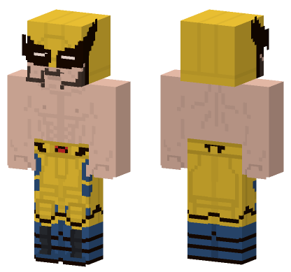 Wolverine Shirtless Minecraft Bedrock skin