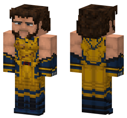 Wolverine Sleeveless Suit Minecraft Bedrock skin