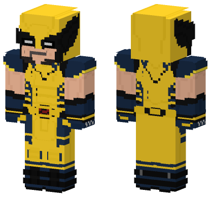 Wolverine Yellow Suit Minecraft Bedrock skin