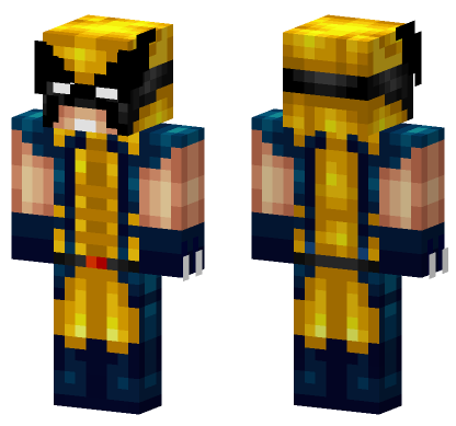 Wolverine Yellow Suit Minecraft Bedrock skin