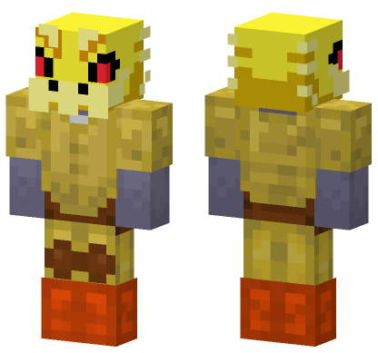 Yellow Cat Outfit Minecraft Bedrock skin