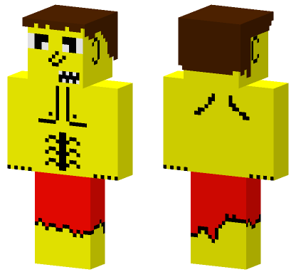 Yellow Hulk Minecraft Bedrock skin
