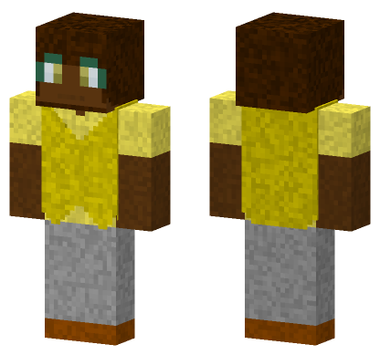 Yellow Sparkle Dress Minecraft Bedrock skin
