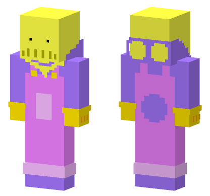 Yellow Star Face Minecraft Bedrock skin