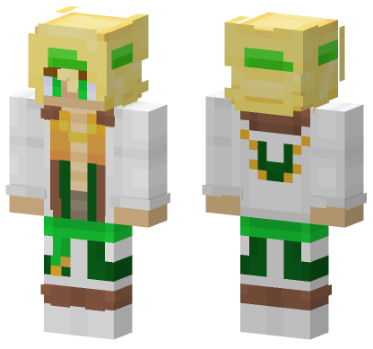 Yellow Straw Hat Boy Minecraft Bedrock skin
