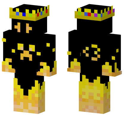 Yewllow Fire Skin Minecraft Bedrock skin