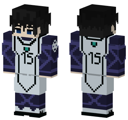 Yoichi Bluelock Isagi Minecraft Skin Minecraft Bedrock skin