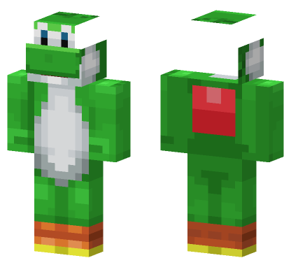 Yoshi Super Mario Mashup Minecraft Bedrock skin