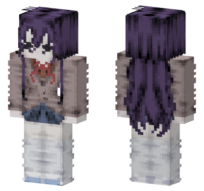 Yuri DDLC Skin Minecraft Bedrock skin