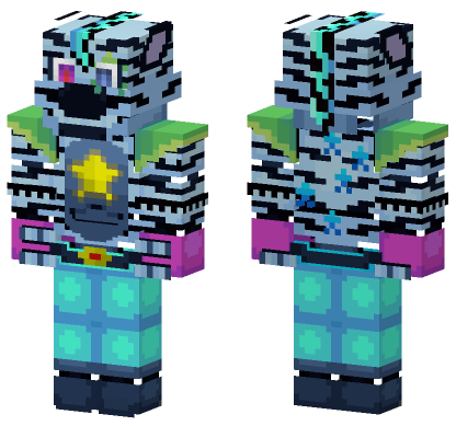 Zander Glamrock Zebra Blacklight Minecraft Bedrock skin