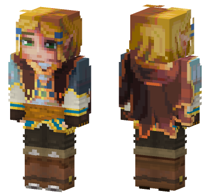 Zelda Tears Of The Kingdom Minecraft Bedrock skin