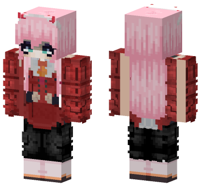 Zero Two 4750166 Minecraft Bedrock skin