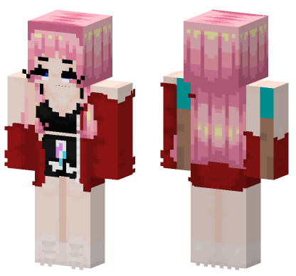 Zero Two Casual Minecraft Bedrock skin