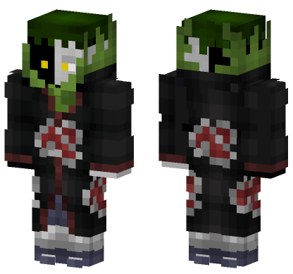 Zetsu Akatsuki Minecraft Bedrock skin