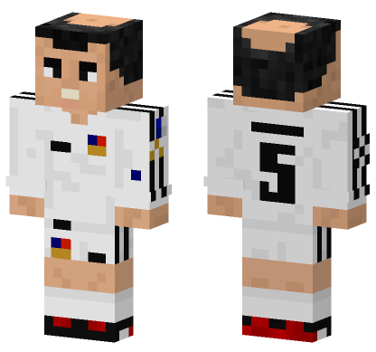 Zidane Real Madrid 2002 Minecraft Bedrock skin