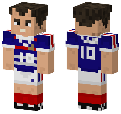 Zidane World Cup 1998 Minecraft Bedrock skin