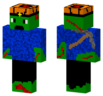 Zombie Miner Minecraft Bedrock skin