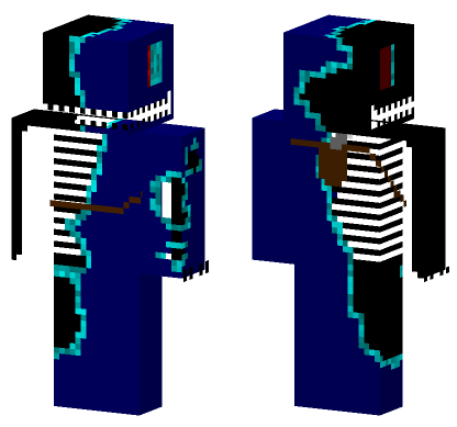 Zombified Blue Raptor Soul Minecraft Bedrock skin